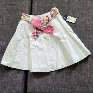 NWT Girl's Ralph Lauren skirt with plaid belt Size 7